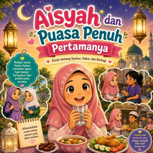 AISYAH DAN PUASA PENUH PERTAMANYA
